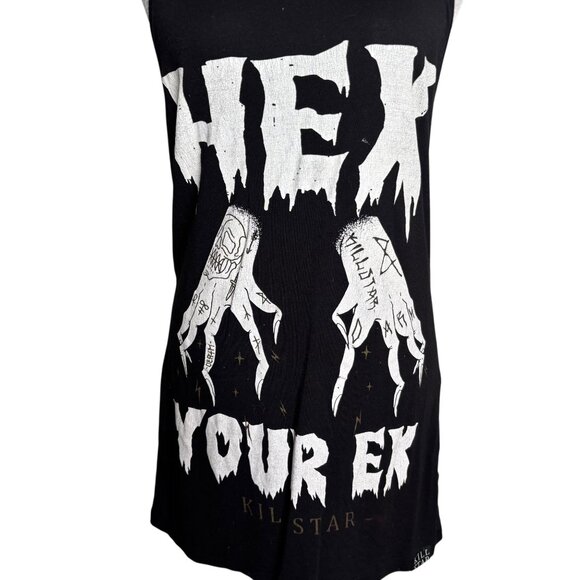 Killstar Hex Your Ex Occult Luxury Sleeveless Graphic Tank Top Medium Black - Picture 2 of 7